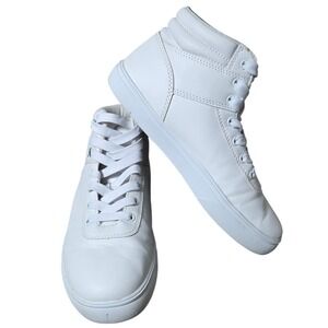 Hurley White Leather High Top Sneakers Women Size 7 Casual Everyday